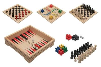 Philos Spiele Dřevěný soubor her DeLuxe mini