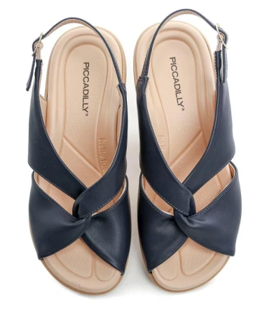 Piccadilly 239015-23 navy dámské sandály šíře H