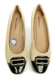 Piccadilly 250180-1 béžová s čiernou dámske baleríny