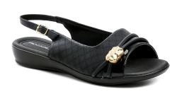 Piccadilly 500408-1 černé dámské nadměrné sandály šíře H