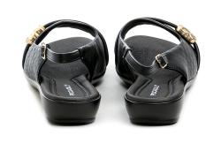Piccadilly 500408-1 černé dámské nadměrné sandály šíře H