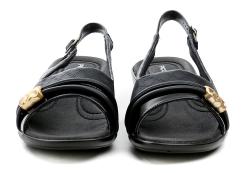 Piccadilly 500408-1 černé dámské nadměrné sandály šíře H