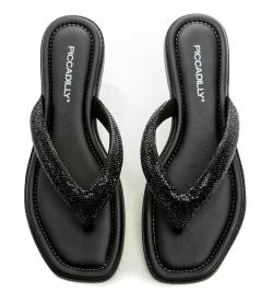 Piccadilly 508039-1 čierne dámske žabky