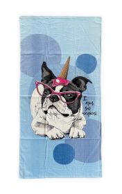 Plážová osuška Lovely Home 12154 Blue Dog