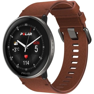 Polar Ignite 3 Titanium, kožený a silikonový řemínek