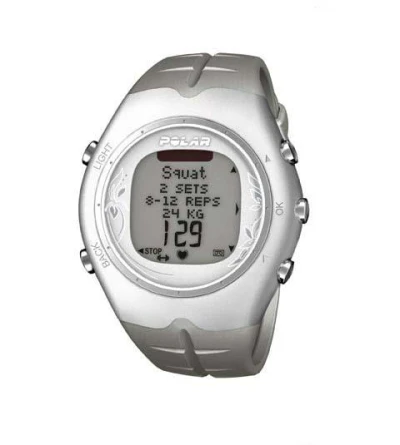 Polar F55 Ice Aluminium stříbrný náhradní řemínek