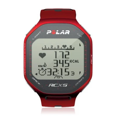 Polar RCX5 červený sporttester s Datalinkem a SW pro přenos dat do PC
