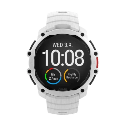 Polar Street X bílé sportovní hodinky s hrudním pásem Polar H10