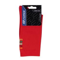 Force Ponožky COLOUR dlouhé červené