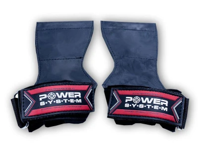 Power System Versatile Lifting Grips černé posilovací gripy na hrazdu