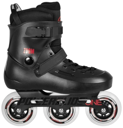 Powerslide One Zoom Black 100 kolečkové brusle + osvěžovač obuvi