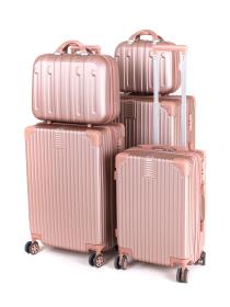 PRETTY UP Kufr cestovní ABS25 59x41x26cm, 58l, kolečka, PH RŮŽ