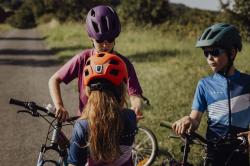 Force ZEBU s blikačkou oranžová dětská cyklistická přilba