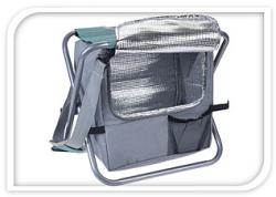 Progarden Kempingová skládací stolička s chladící taškou modrošedá