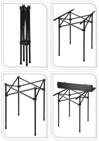 Progarden Kempingový skladací stôl 70 x 70 cm