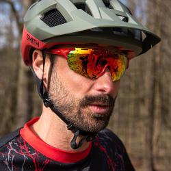 Progress Cross Red-r RED - Uni-červená Lesklá cyklistické brýle