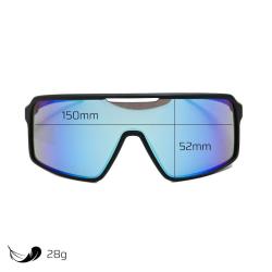 Progress Vision Blu-r Blk/gry Športové Slnečné Okuliare - Uni-čierna Mat/šedá