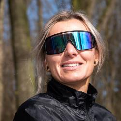 Progress Vision Blu-r Blk/gry Športové Slnečné Okuliare - Uni-čierna Mat/šedá