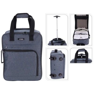Proworld Kufr příruční na kolečkách textil 36 × 20 × 45 cm temně modrá