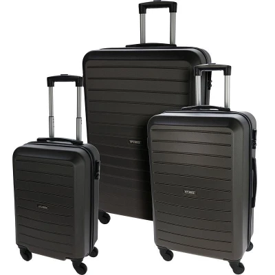Proworld Sada plastových cestovních kufrů 3 ks 50 / 60 / 70 cm antracitová Proworld Sada plastových cestovních kufrů 3 ks 50 / 60 / 70 cm antracitová