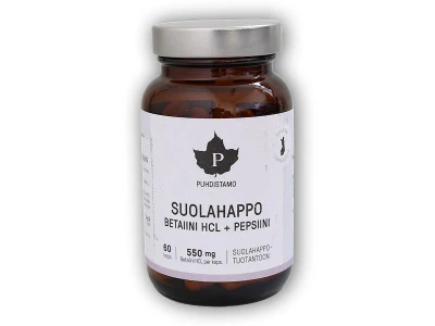 Puhdistamo Betain HCL + Pepsin 60 kapslí