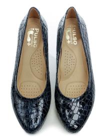 Pulso AF-713V modré dámské nadměrné lodičky