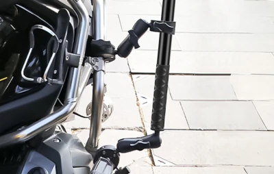 Puluz Motorcycle/bicycle mount with a single clamp and selfie stick 150 cm