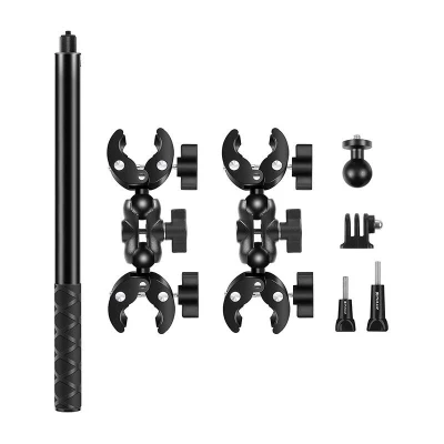 Puluz Motorcycle/bicycle mount with two clamps and selfie stick 150 cm