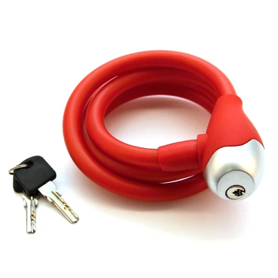 Qt Cycle Tech Zámek 1200/12 spirála silikon červený
