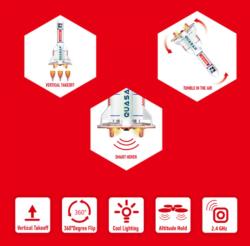 QUASAR raketový dron 2.4 GHz unikátní kvadrokoptéra