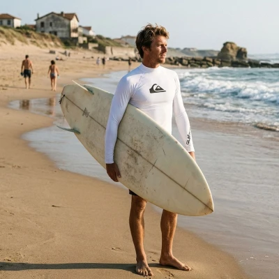 QUIKSILVER Pánské lycrové triko ALL TIME UPF50 dlouhý rukáv