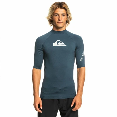 QUIKSILVER Pánské lycrové triko ALL TIME UPF50 krátký rukáv
