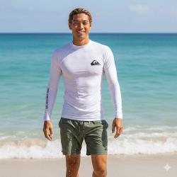 QUIKSILVER Pánské lycrové triko UFP50, dlouhý rukáv