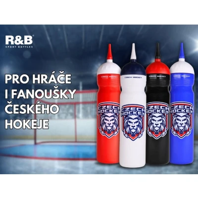 R&B Český Lev sportovní lahev s hubicí černá
