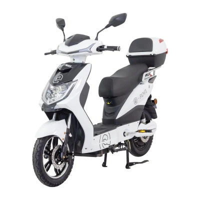 RACCEWAY Elektroskútr E-fichtl bílý-lesklý s baterií 20Ah + sleva 1500,- na příslušenství