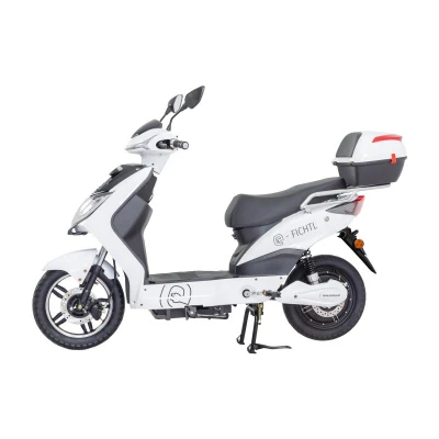 RACCEWAY Elektroskútr E-fichtl bílý-lesklý s baterií 20Ah + sleva 1500,- na příslušenství