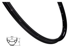 REMERX Ráfek E-ROCKY 584x25 28děr, černý