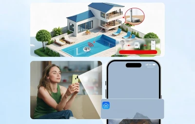 RainPoint BALDRTHERM HCS0706 bílý bazénový Wi-Fi teploměr se snímačem a jednotkou
