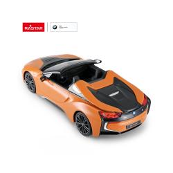 Rastar BMW i8 1:12, licence, LED, metalický lak, oranžové