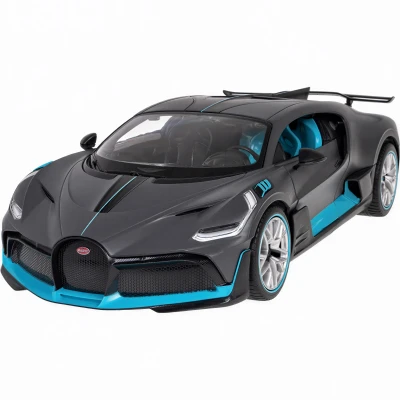 Rastar Bugatti Divo 1:14 šedo-tyrkysové LED RTR 2,4GHz RC auto