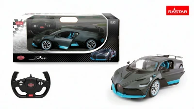Rastar Bugatti Divo 1:14 šedo-tyrkysové LED RTR 2,4GHz RC auto