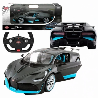 Rastar Bugatti Divo 1:14 šedo-tyrkysové LED RTR 2,4GHz RC auto