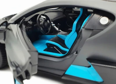 Rastar Bugatti Divo 1:14 šedo-tyrkysové LED RTR 2,4GHz RC auto