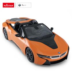 Rastar BMW i8 1:12, licence, LED, metalický lak, oranžové
