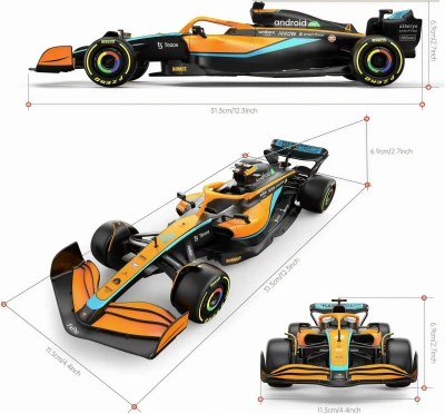 Rastar McLaren F1 MCL36 oranžová 1:18 2,4 GHz RC formule