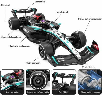 Rastar Mercedes-AMG F1 W15 E Performance 1:12 2,4 GHz RC formule