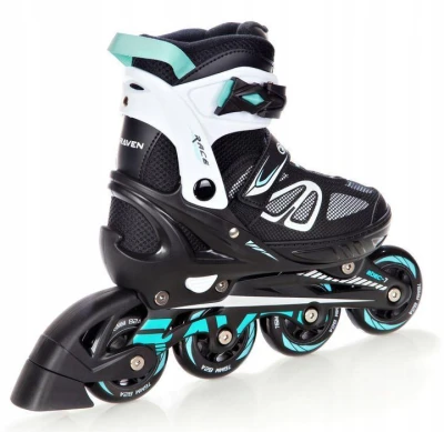 Raven Advance black/mint dětské brusle 2v1 POUZE EU 35-39, pánský (hokejový) (VÝPRODEJ)