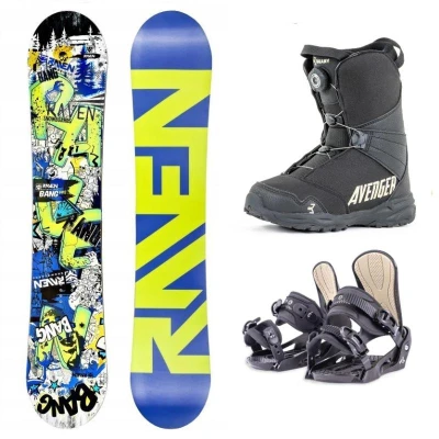 Raven Bang junior mini snowboard + Beany Junior vázání + Beany Avenger BS boty Raven Bang junior mini snowboard + Beany Junior vázání + Beany Avenger BS boty