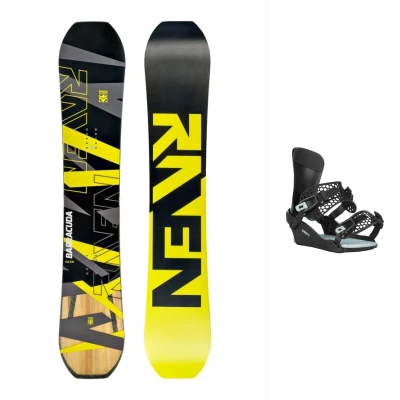Raven Barracuda Carbon Lime pánský snowboard + Gravity Drift black/sage vázání