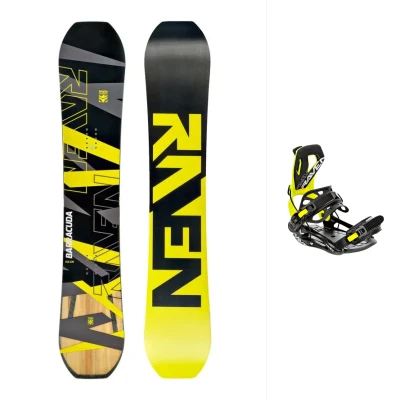 Raven Barracuda Carbon Lime pánský snowboard + Raven Fastec FTM450 black/lime vázání